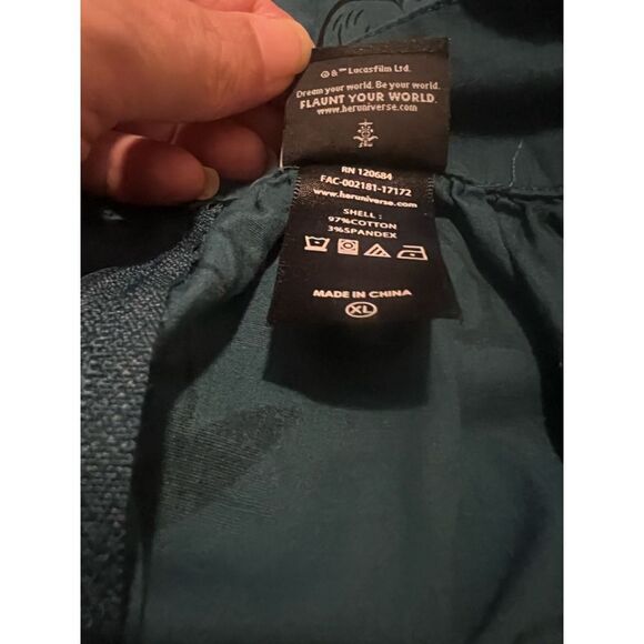 Women's Star Wars Her Universe Skirt XL Teal with Porg Print - Picture 6 of 6